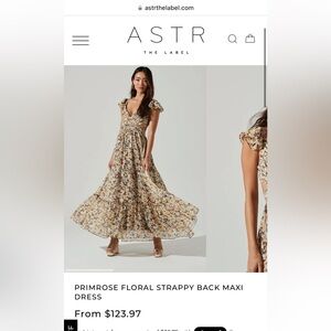 ASTR THE LABEL - Floral lace up back dress - never worn. Tags attached.